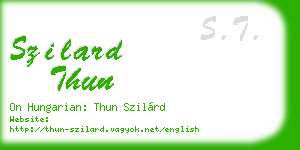 szilard thun business card